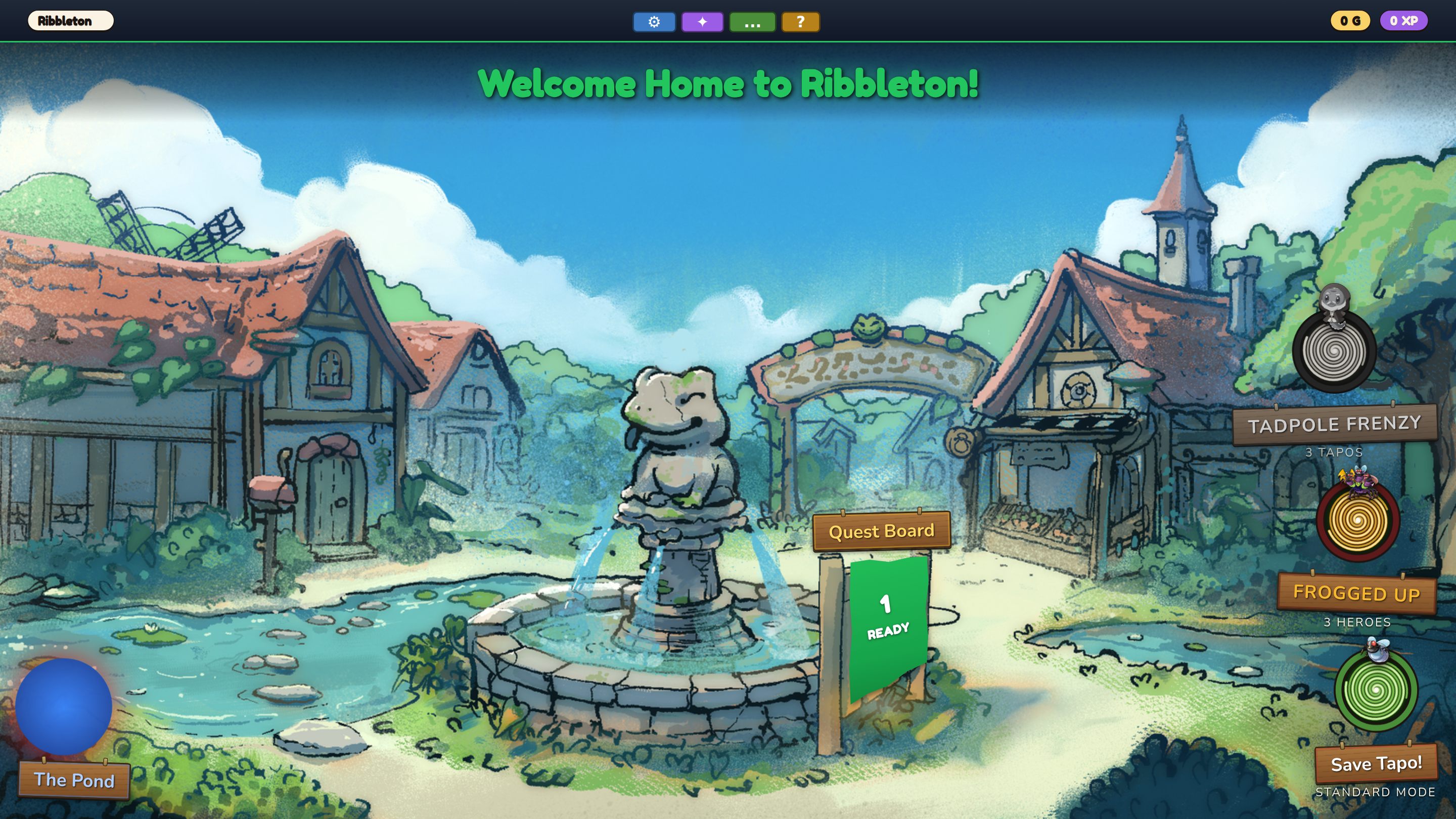 Ribbleton — the town hub with all three mode portals